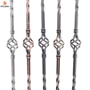 1/2” x 44” Powder Coated Hollow Iron Single Basket Balusters